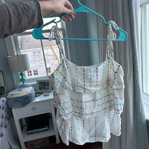 FATE multi color tiered tank top! Size Small!!